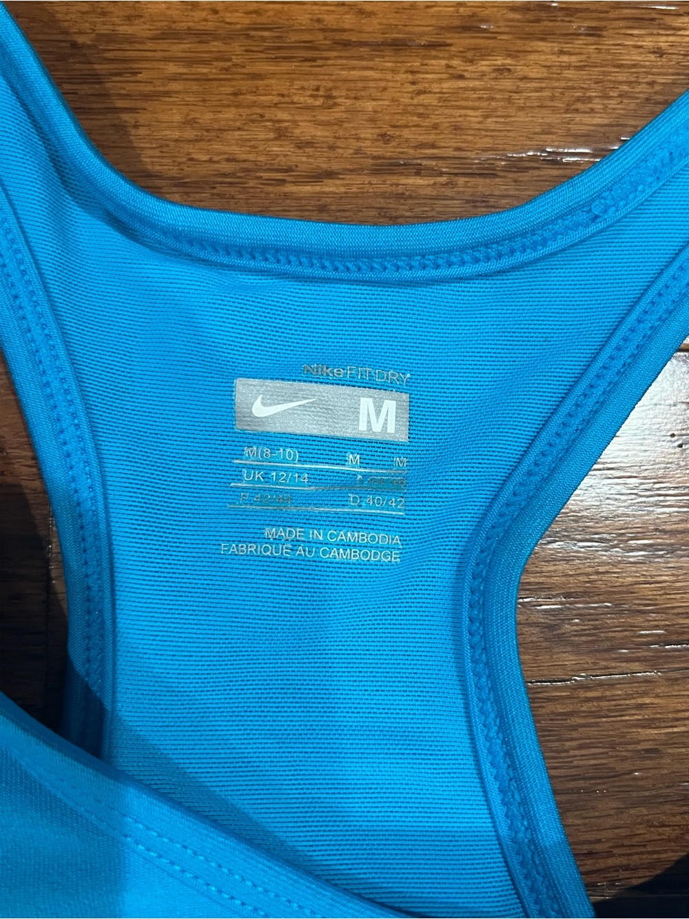 Nike Women’s Bright Blue Racerback Tank - Picture 6 of 6